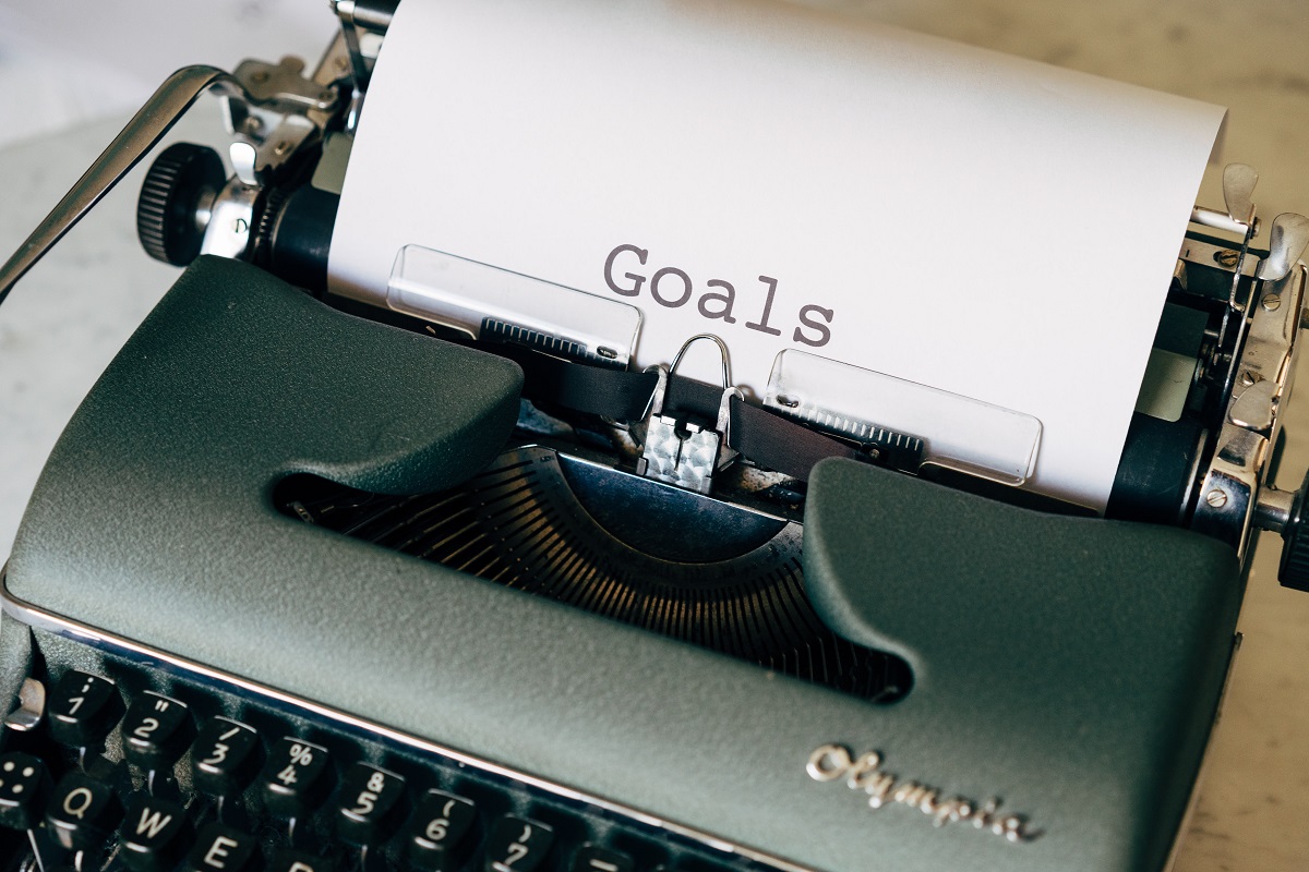 goals metas propositos objetivos maquina de escribir