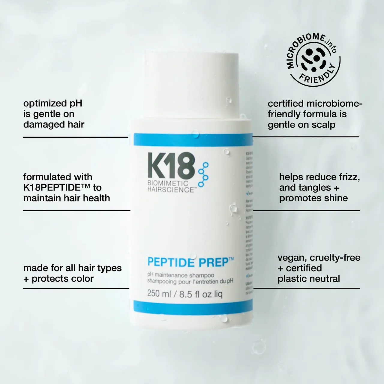 PEPTIDE PREP Clarifying Detox Shampoo K18 Biomimetic Hairscience
