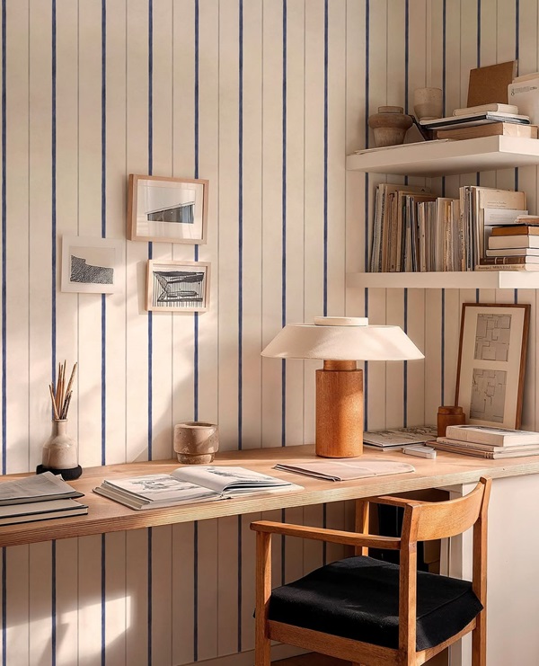 papel tapiz rayas silla escritorio