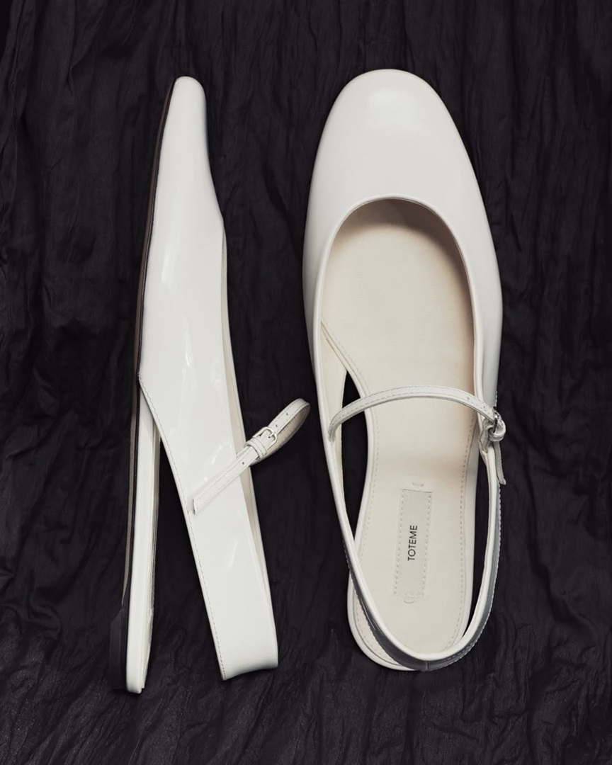 slingback flats white blancos planos Toteme