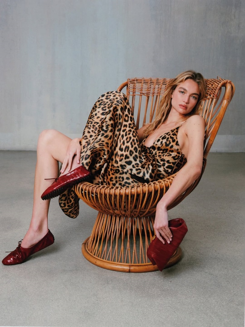 bailarina ballerina About Arianne animal print piel vino