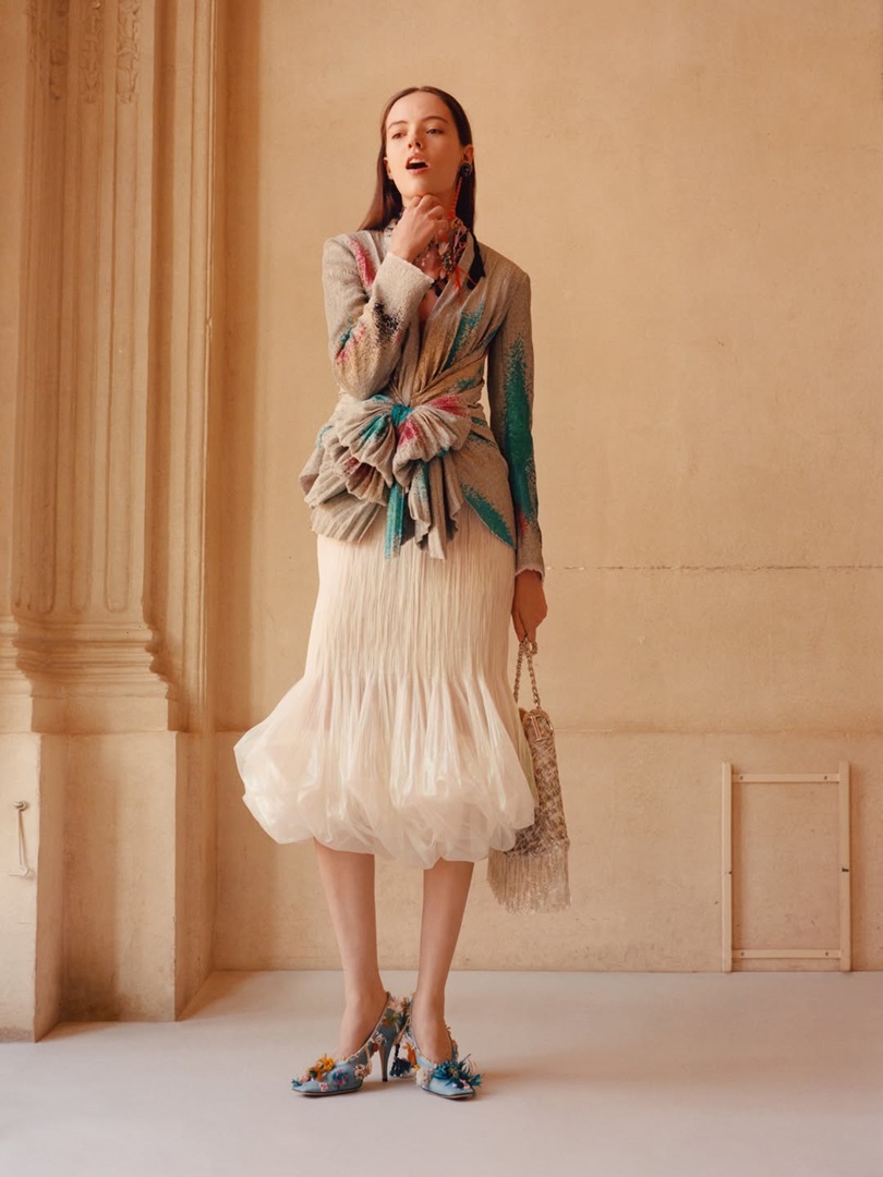falda drapeado Dior